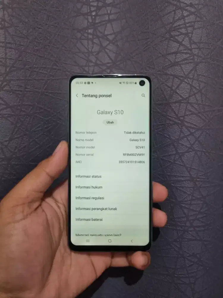 Samsung s10 inter ram 8/128gb
