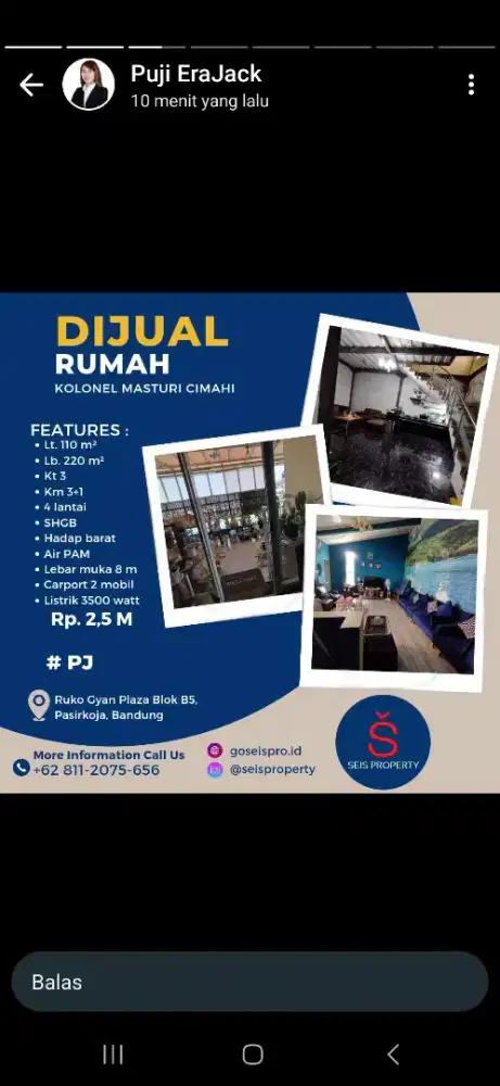 Rumah nyaman lengkap furnished.