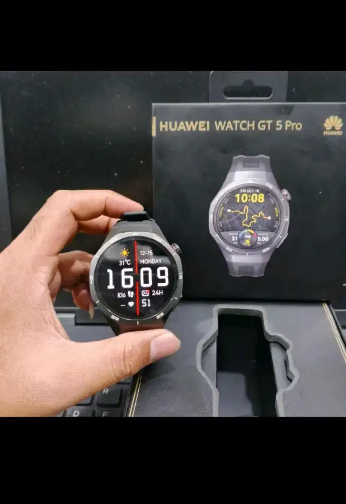 Second Huawei Watch GT 5 Pro 46mm Istimewa Fullset resmi no minus !!