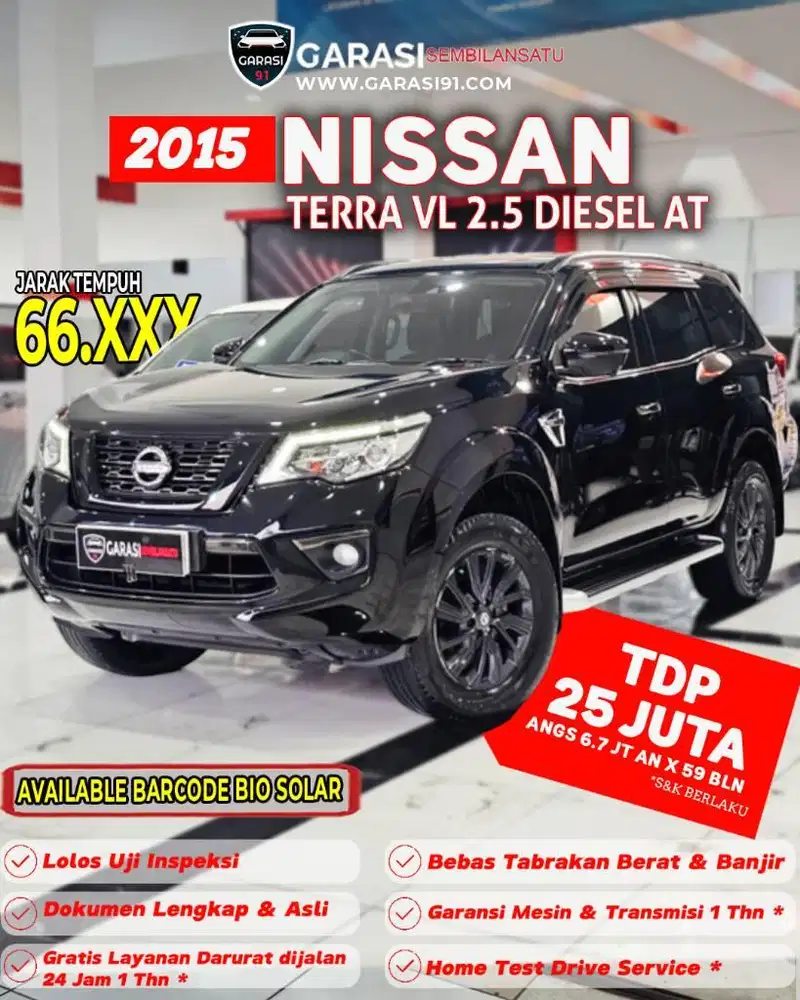 ‼️TDP 25 JT‼️NISSAN TERRA VL 2.5 DIESEL AT 2019