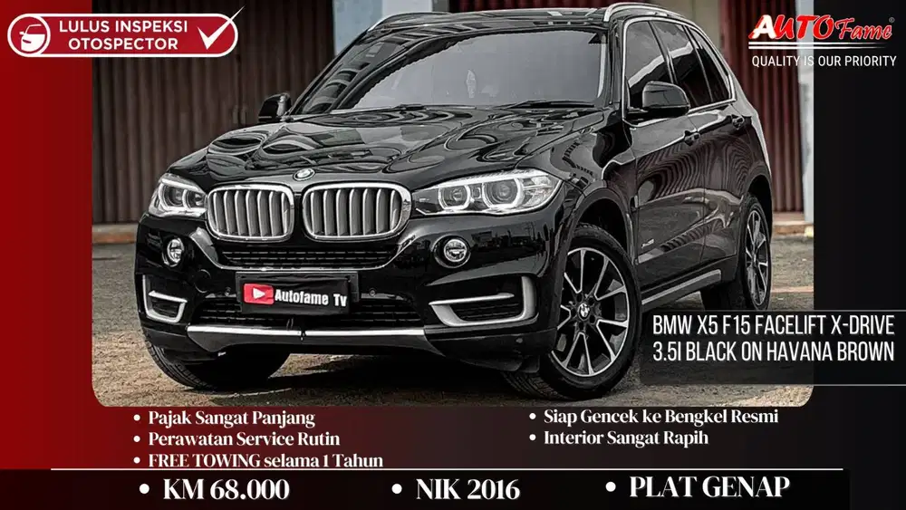 BMW X5 F15 Facelift X-Drive 3.5i NIK 2016 Black On Havana Brown