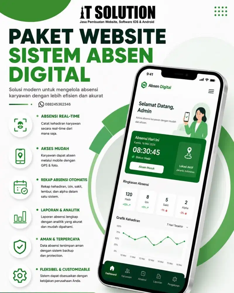 Paket Website Sistem Absensi Digital Profesional di Sukabumi