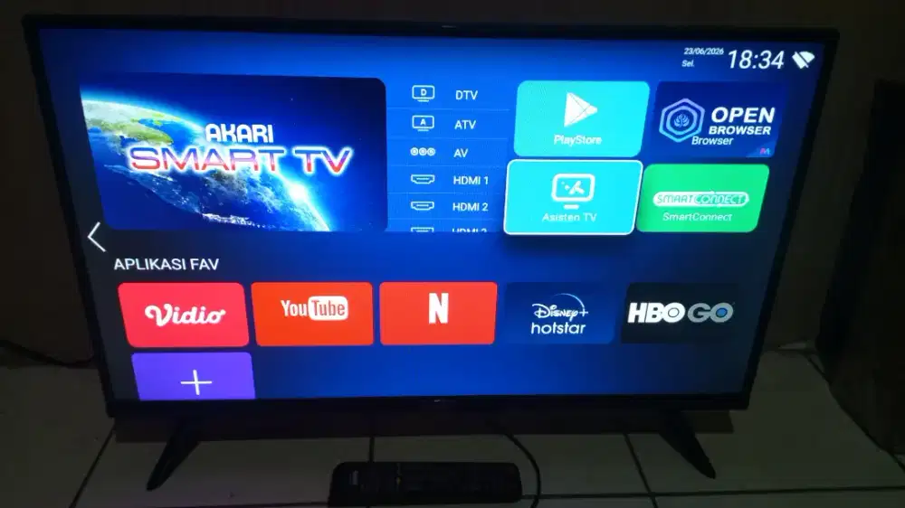 Tv led Akari android digital 32inchi mulus