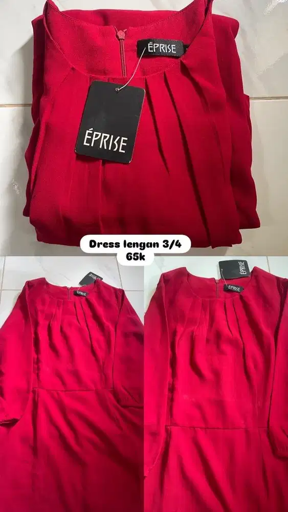 Dress merah merk Eprize