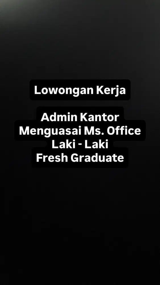 Lowongan Kerja Administrasi