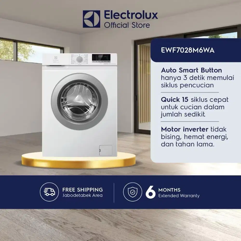 Electrolux Mesin Cuci Front Loading  7kg - Inverter