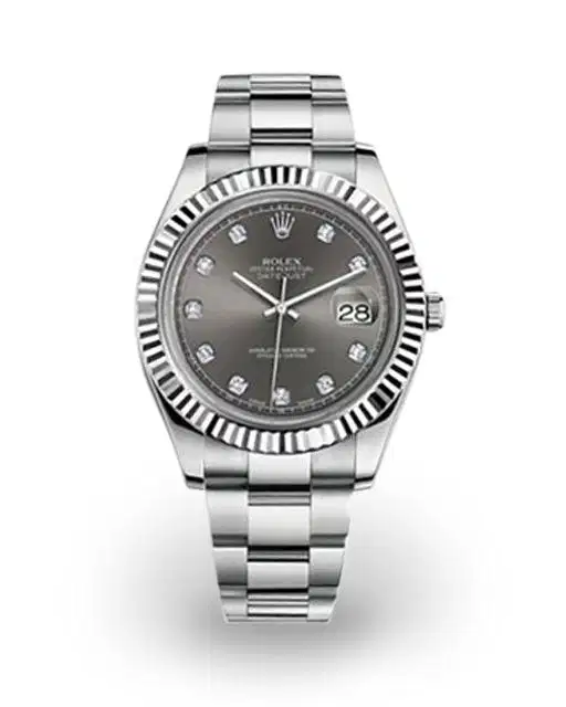 Rolex Datejust II 41m, Diamonds Index Rhodium Dial Oyster