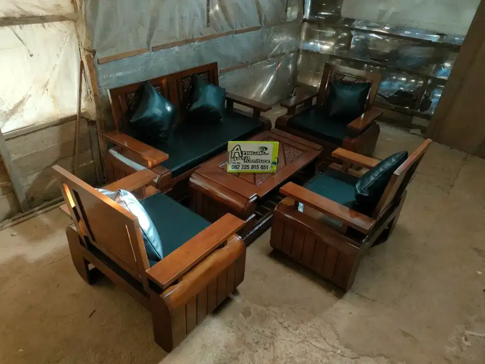 Kursi tamu minimalis domini full kayu jati