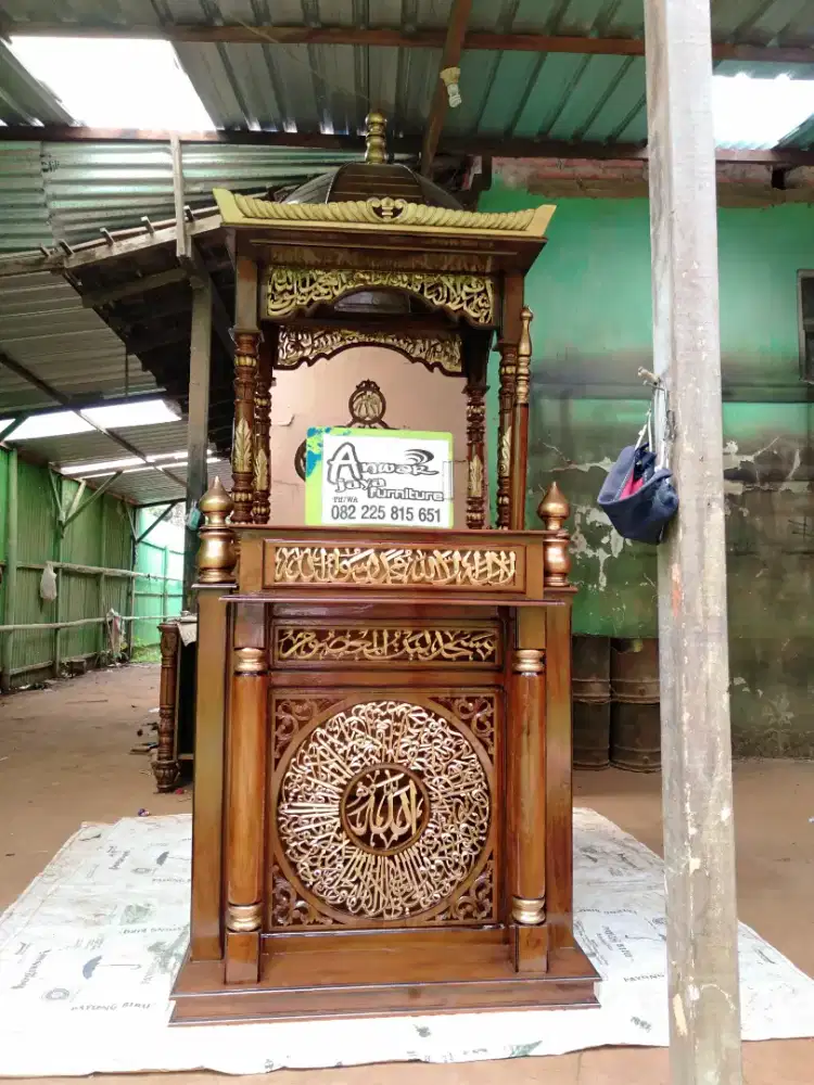 Mimbar masjid kuba kaligrafi new
