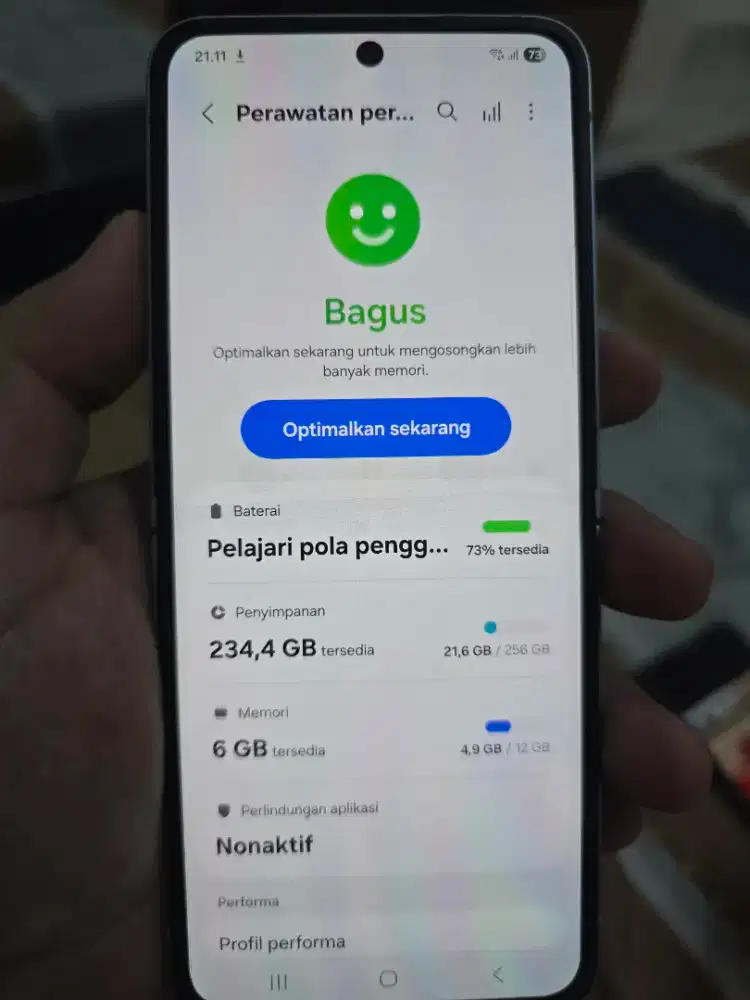 Samsung Zflip 6 / Z Flip 6 warna blue 12/256 like new second