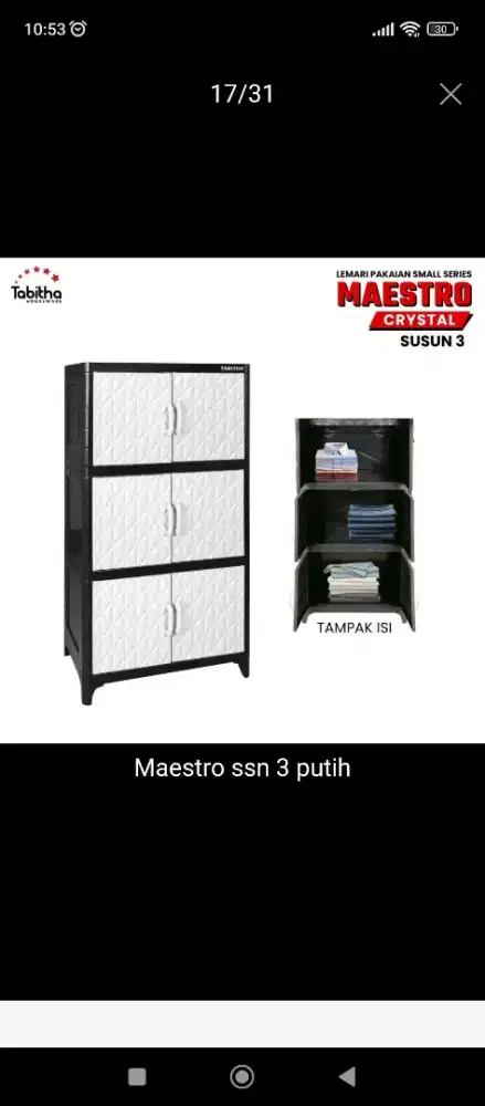 Lemari Tabitha Maestro 3 susun