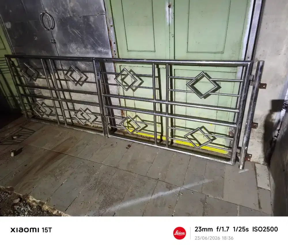 PINTU PAGAR PAGER STAINLESS MODEL KUPU KUPU 268 x 90