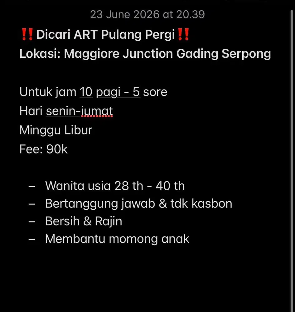 LOWONGAN ART SEGERA