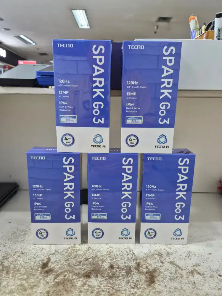 Tecno Spark Go 3 4+4/64gb Baru