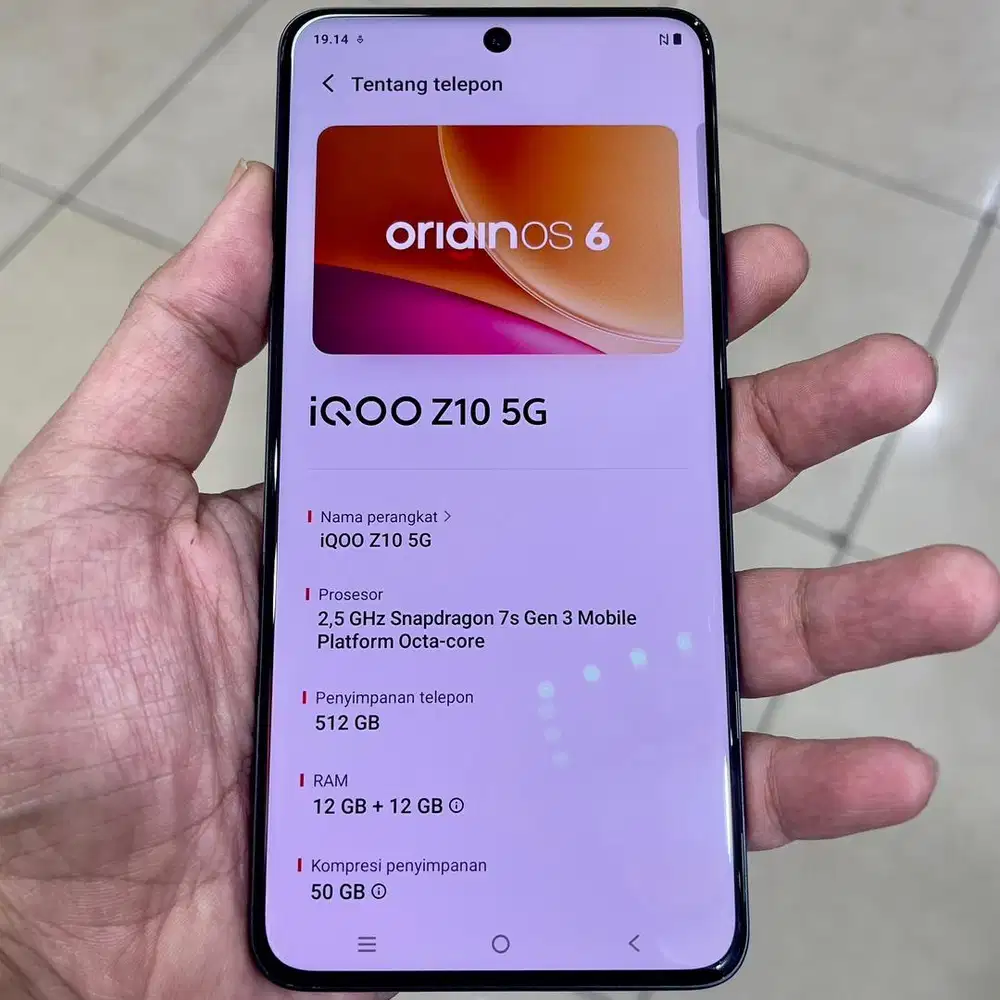 Iqoo z10 ram 12 / 512 resmi fullset original garansi