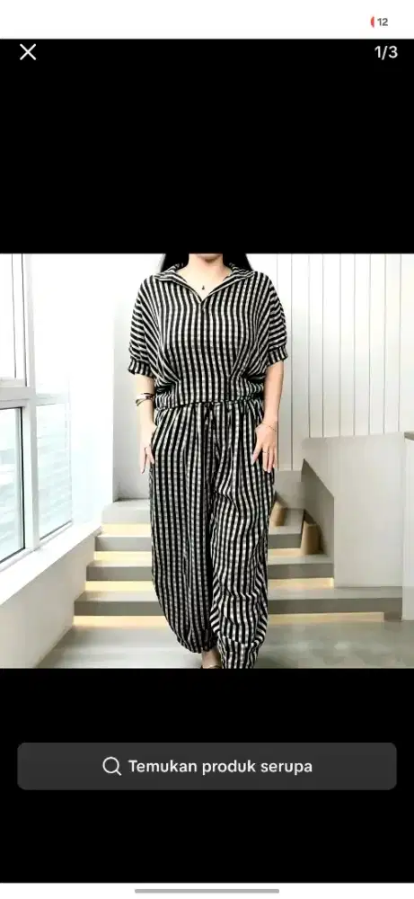 Baju Setelan Wanita Kotak Kotak