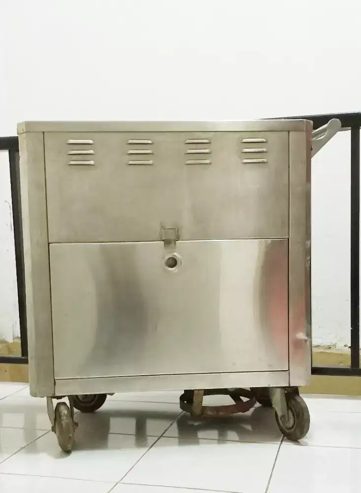 Dimsum stainless cart pemanas import