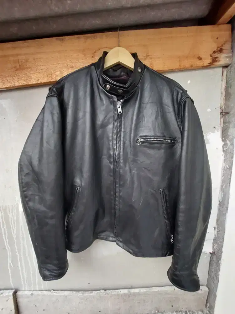 SCHOTT 641 CAFERACER JAKET KULIT LEATHER JACKET VINTAGE BIKER