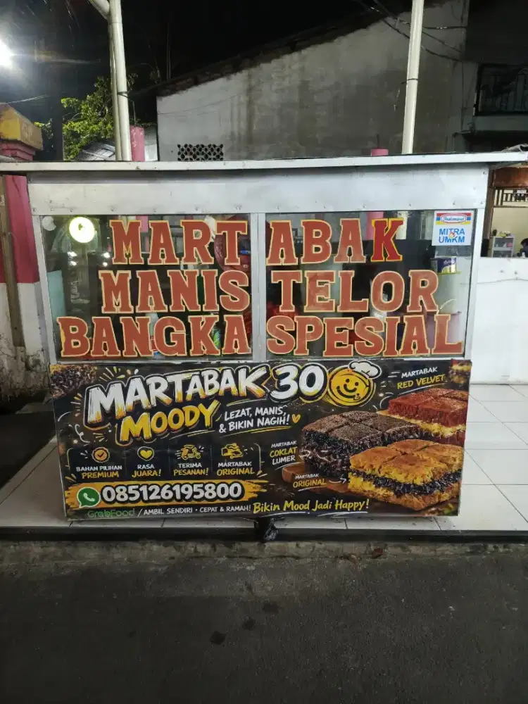 Jual gerobak bahan besi martabak UK 1.7m Kerjasama bidang martabak