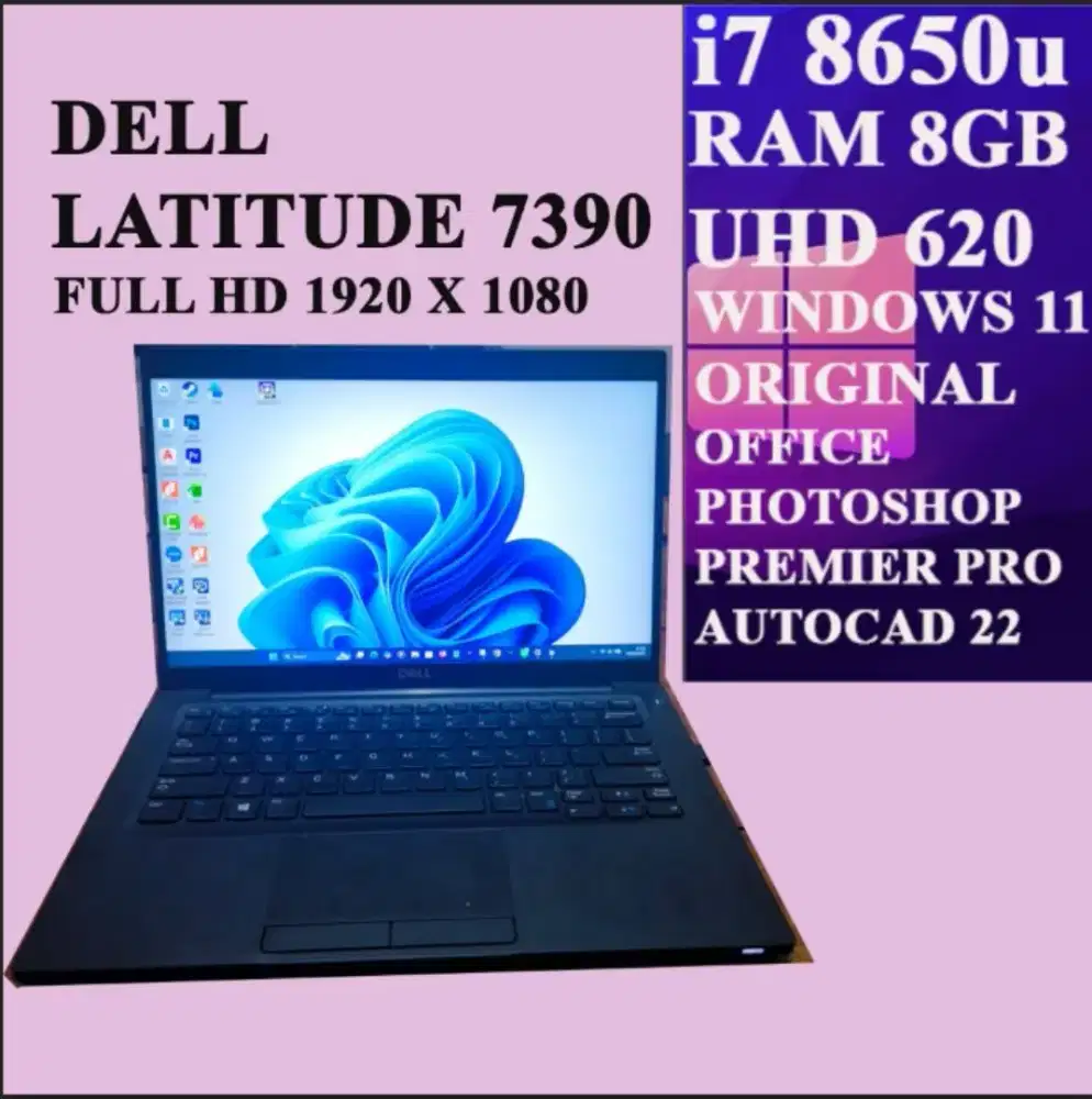 LAPTOP DELL LATITUDE 7390 INTEL CORE I7 RAM 8GB SSD 512Gb