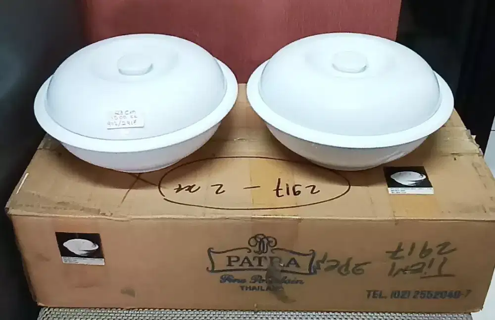mangkok kuah/lauk nikko patra casserole putih polos 1500cc
