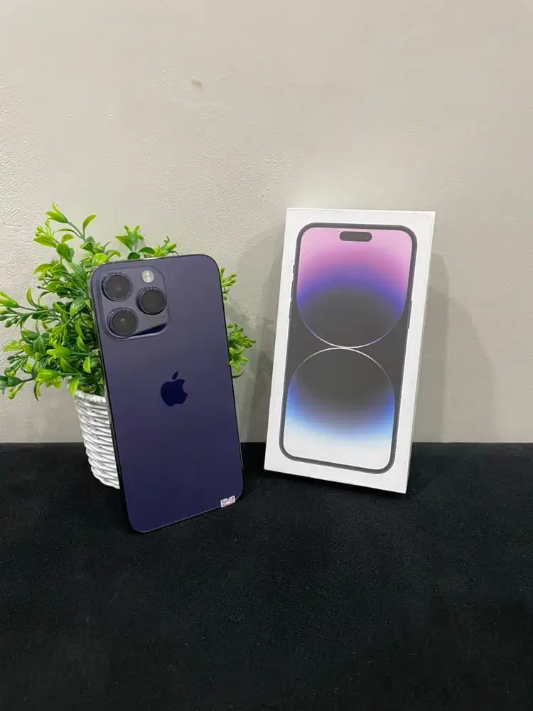 IPhone 14 ProMax 128GB Deep Purple mulus Fullset BH 100% Sinyal All Op