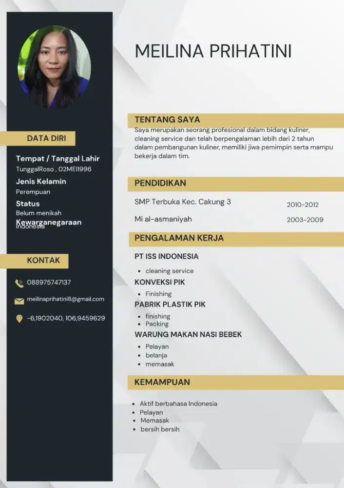 Saya mencari kerjaan