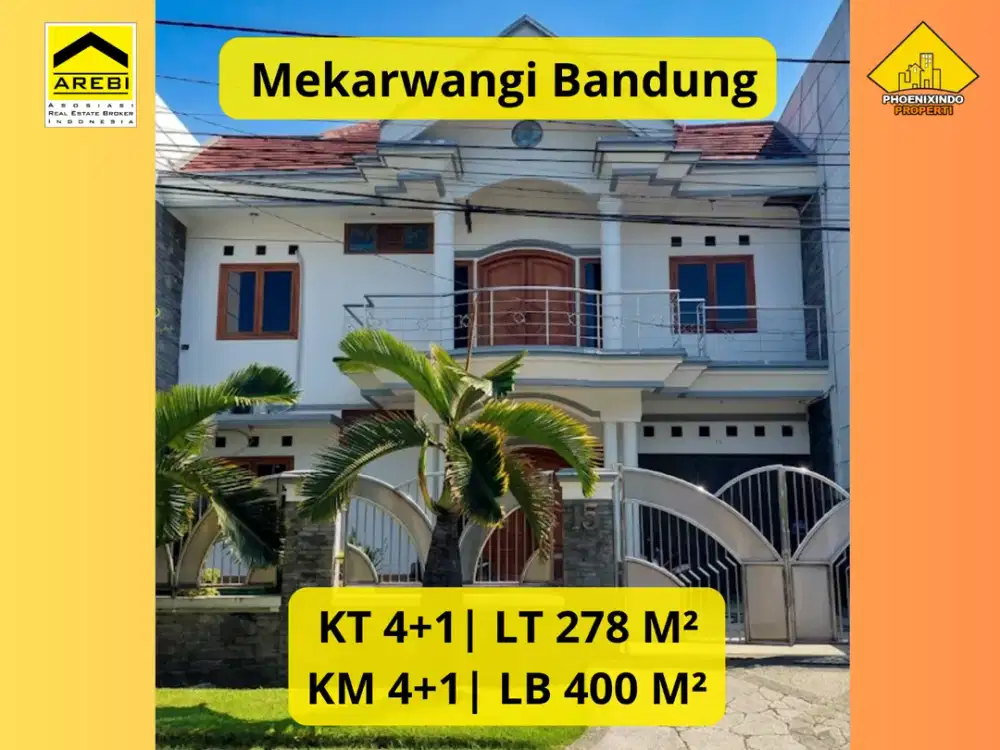Dijual Rumah Mewah Classic Modern di Komplek Elite Mekarwangi Bandung LB 400 m² | 4+1 KT | Grand Staircase | SHM & IMB