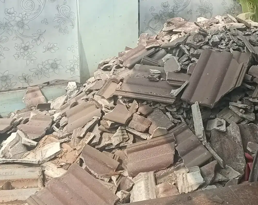 buang puing gratis bekas genteng pondok pinang