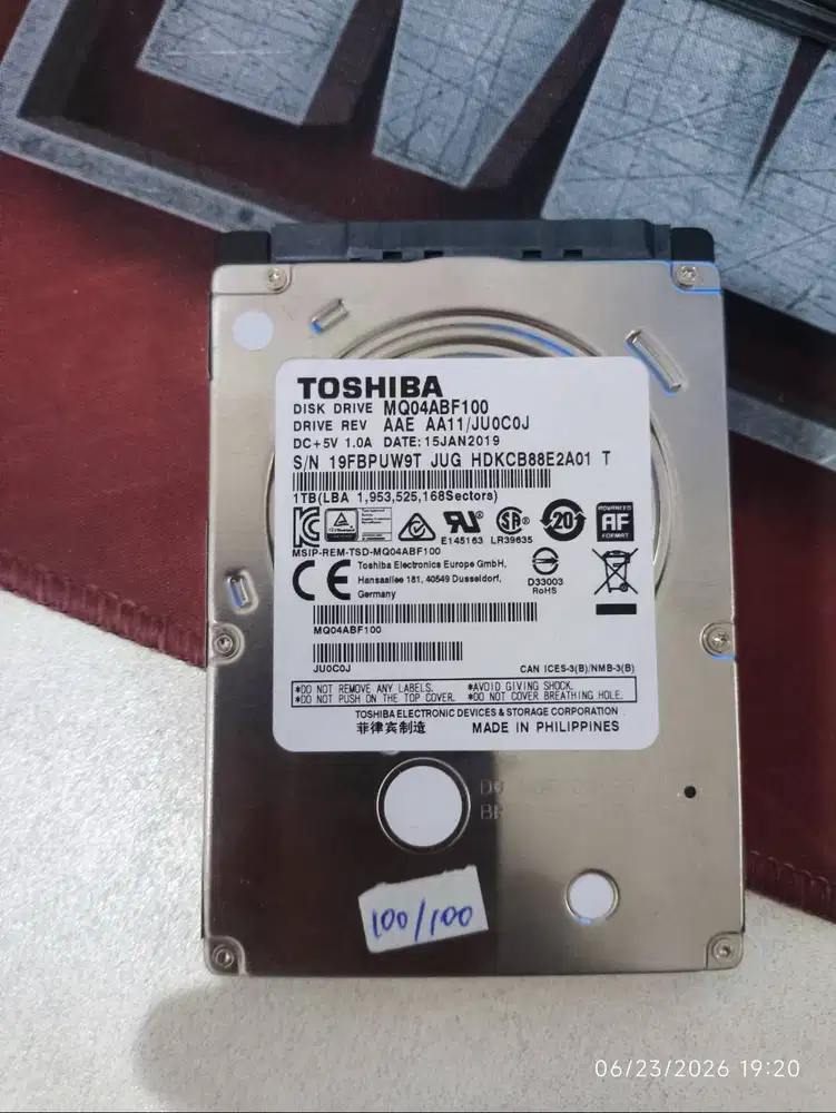 Toshiba HDD 1TB Hardisk 1TB Internal Laptop Harddisk 1TB External 2.5