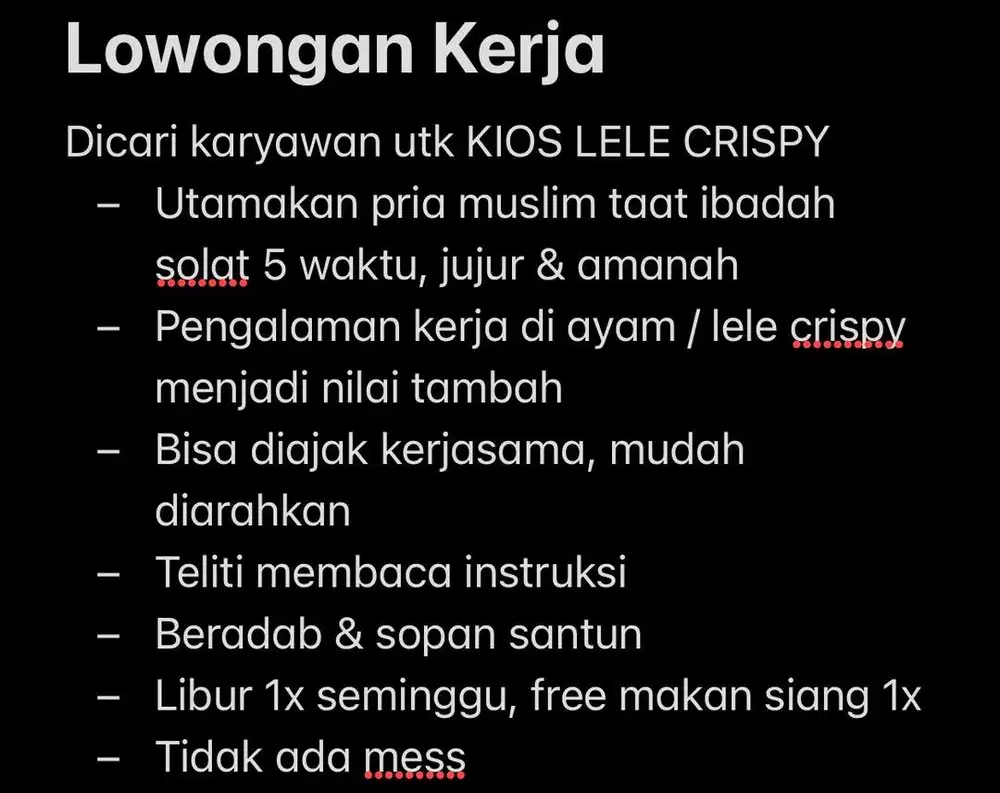Loker lele crispy