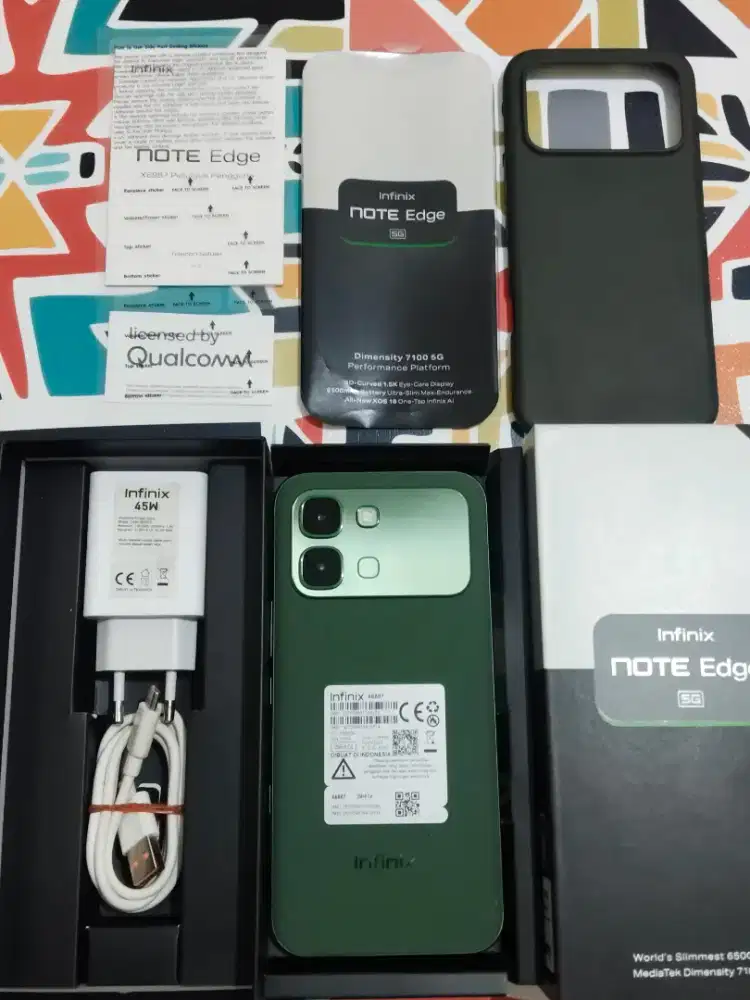Infinix Note Edge 5G ram 8/256 fullset baru sebulan