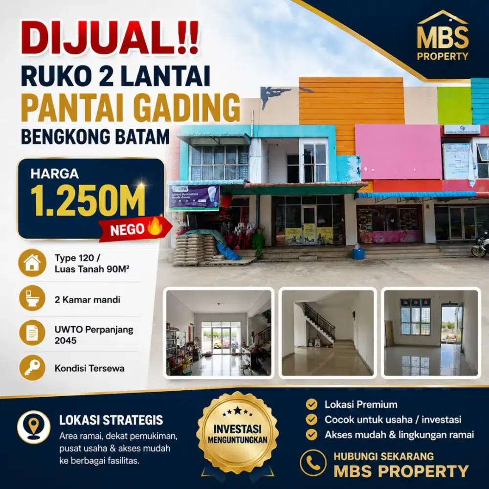 Ruko 2Lantai PANTAI GADING Bengkong Batam