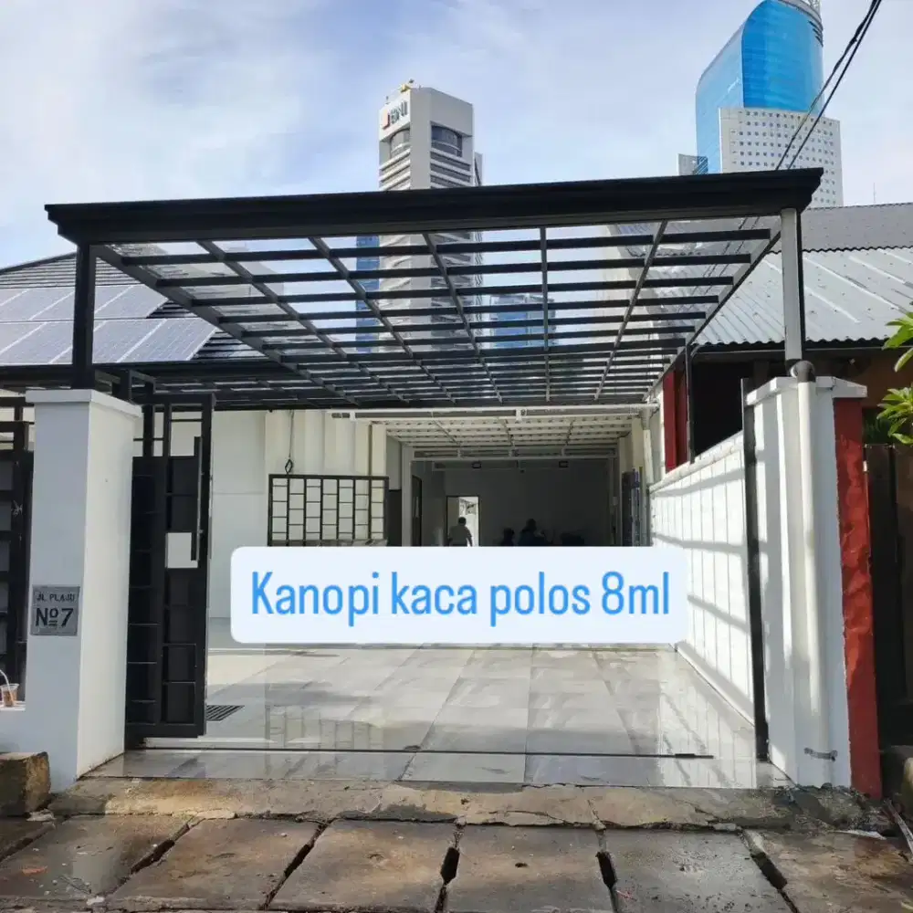 Kanopi kaca polos
