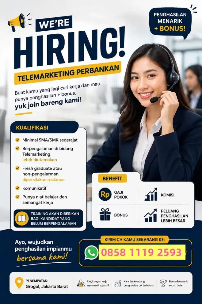LOWONGAN TELEMARKETING