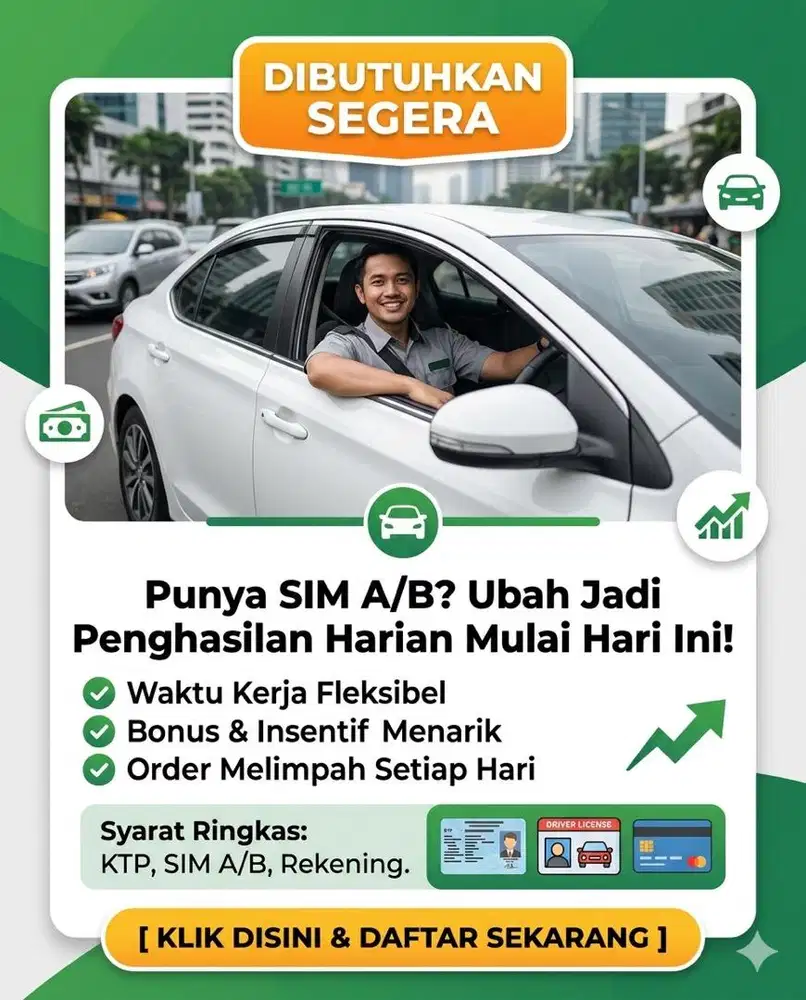 Lowongan Driver Mobil: Penghasilan Harian & Bonus Melimpah