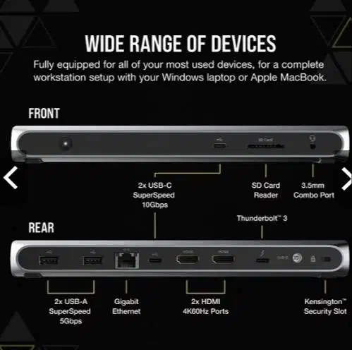 Corsair TBT100 Thunderbolt 3 Dock