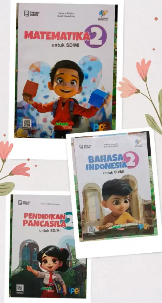 Buku kelas 2 Smart Book Intan Pariwara Edukasi : MTK, PP, B.Ind