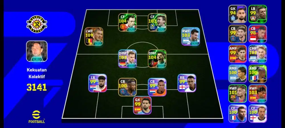 Dijual Cepat Akun EFootball Pes Mobile bu