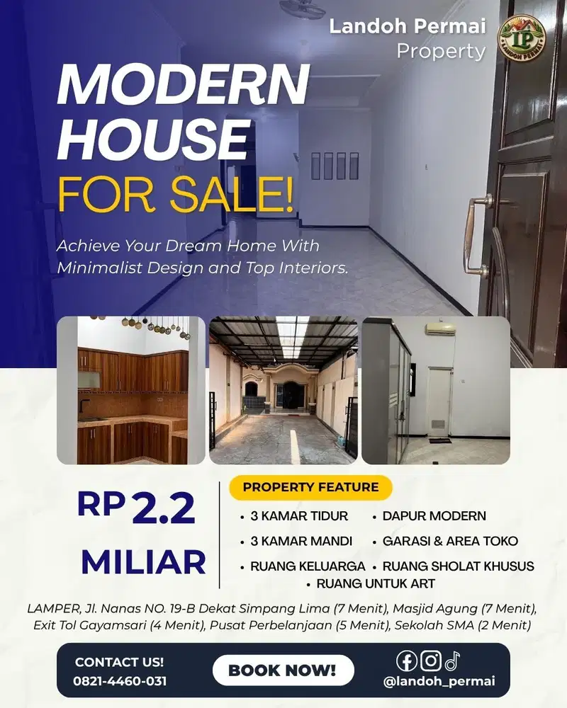 FOR SALE - RUMAH HUNIAN IMPIAN - AREA LAMPER - SEMARANG - JAWA TENGAH