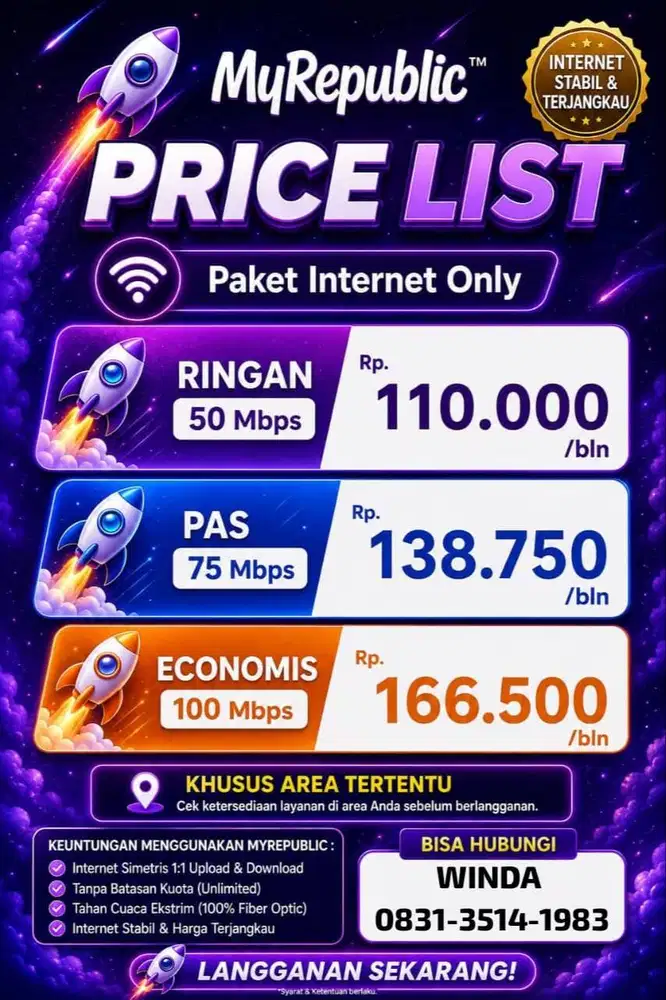 Promo wifi murah unlimited area karawang