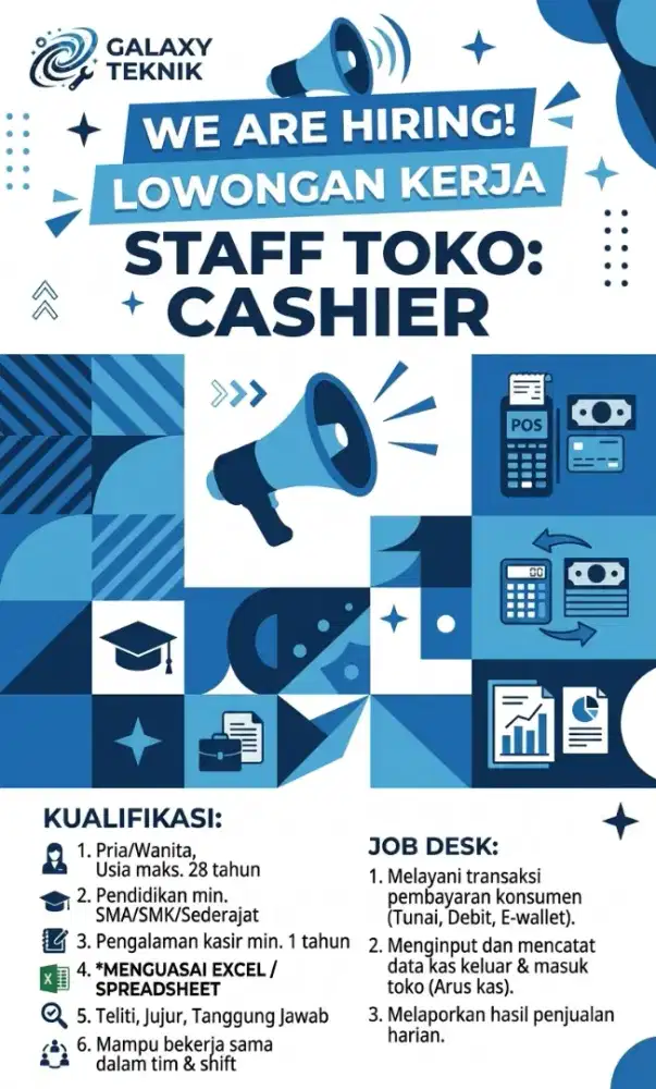 Loker admin kasir