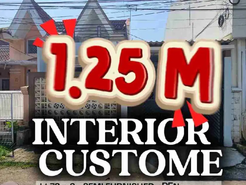 dijual murah rumah sudah renov interior customer di sektor 6 gading serpong