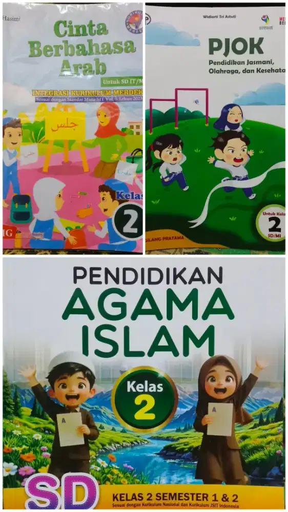 Buku Pendidikan Agama Islam, PJOK, Bahasa Arab kelas 2