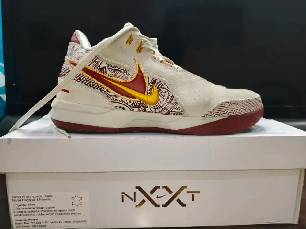 SEPATU BASKET SNEAKERS NIKE LEBRON NXXT GEN AMPD LIGHT BONE EP