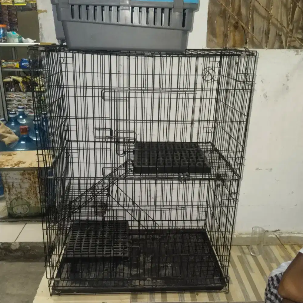 Kandang kucing 3 lantai,box kucing dan glitter box