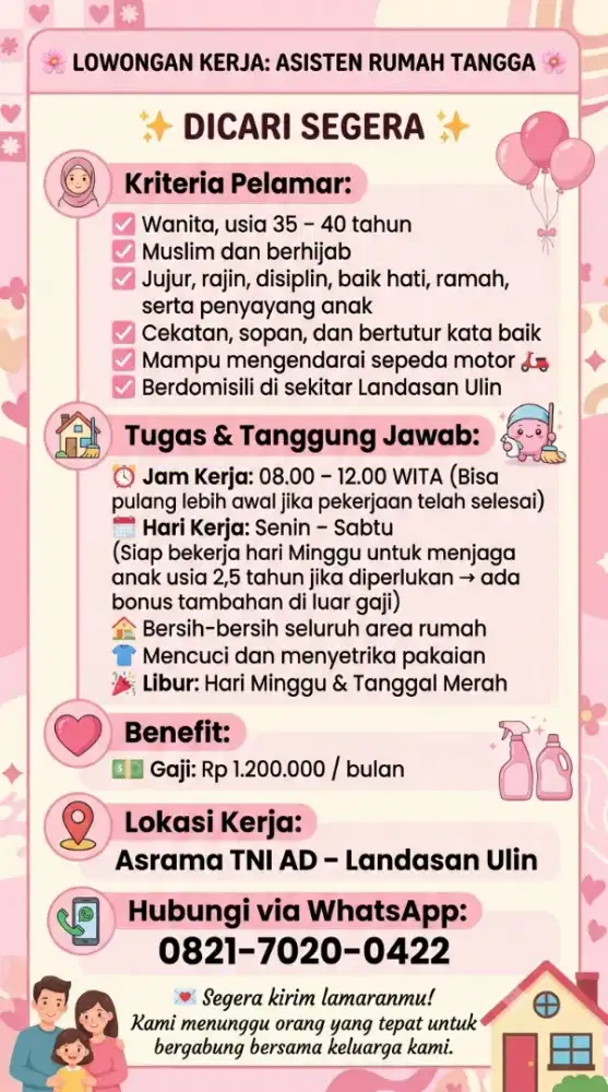 Dibutuhkan segera ART