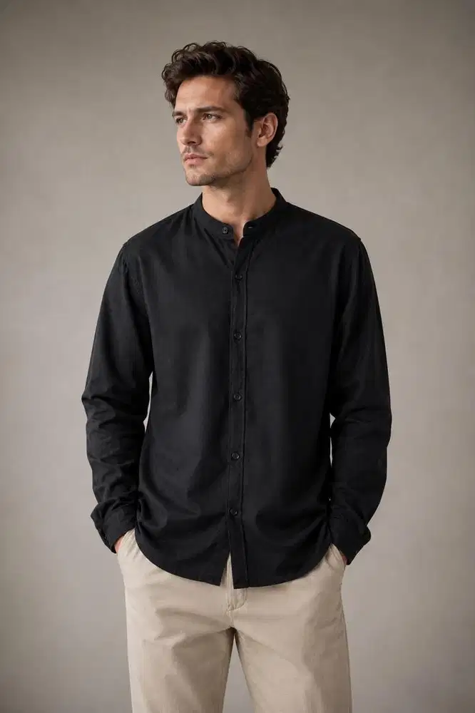 Kaos Kemeja Stylelaki All Black