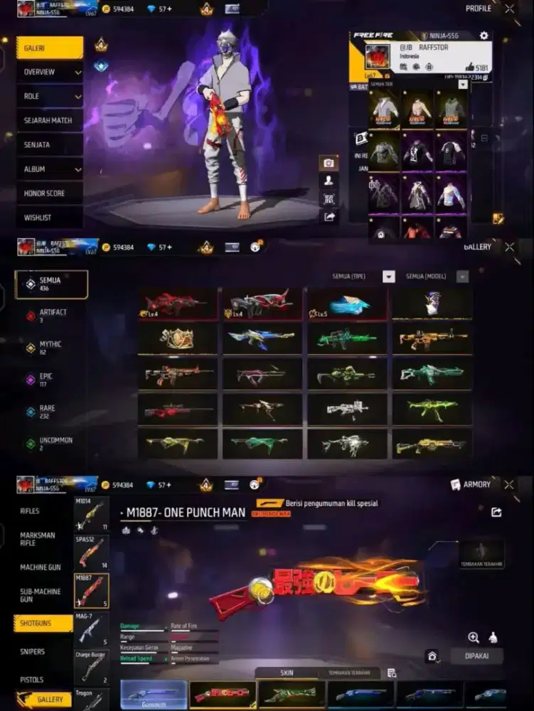jual akun free fire terpercaya dan amanah yg minat langsung hub skrang