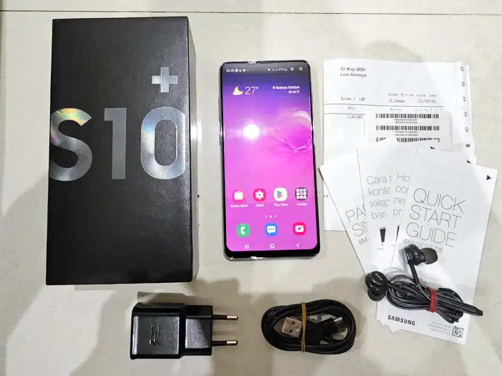Samsung S10+ S10 Plus 8/128 SEIN Resmi Fullset